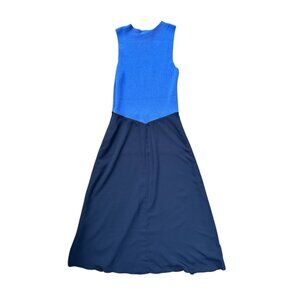 Ann Taylor Navy Blue Colorblock Midi Dress NWOT Size XS